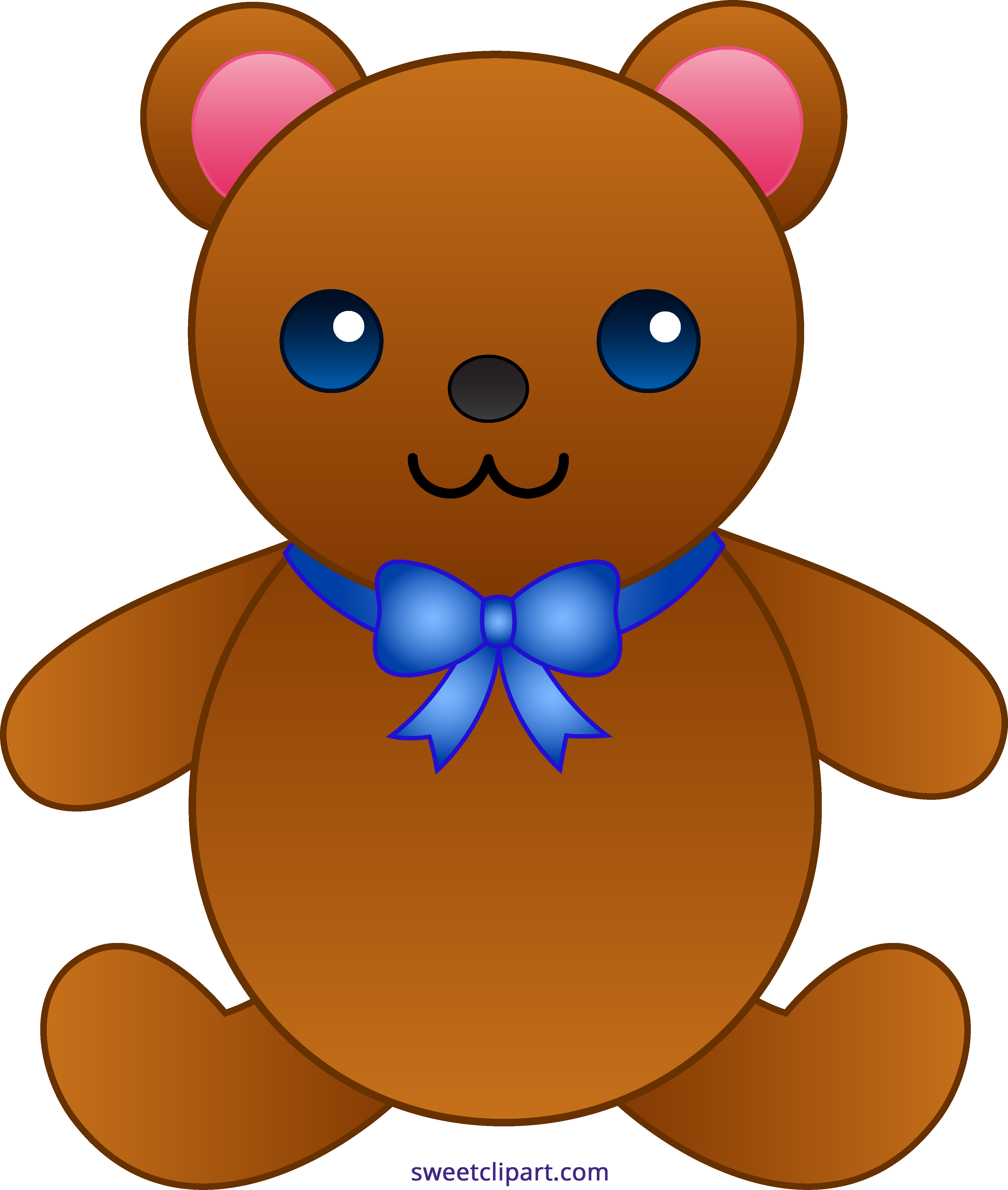 3881x4581 Cute Teddy Bear With Bowtie Clipart
