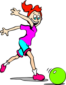 234x299 Girl Playing With A Bowling Ball Clip Art