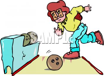 350x259 Royalty Free Clip Art Image Cartoon Of A Woman Bowling