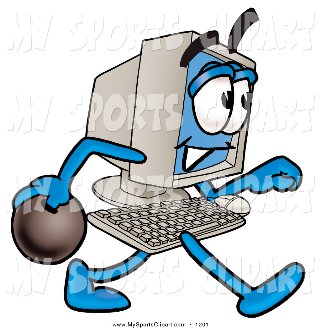 1024x1044 Sports Clip Art Of A Grinning Desktop Computer Mascot Cartoon