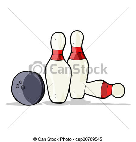 449x470 Cartoon Bowling Ball And Skittles Eps Vector