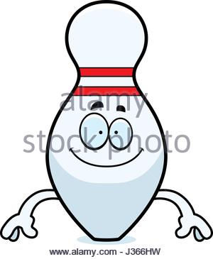 300x365 A Cartoon Illustration Of A Bowling Pin Looking Sick Stock Vector