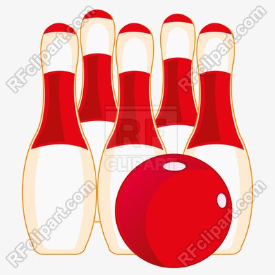 400x400 Skittles For Game Of Bowling On White Background Royalty Free