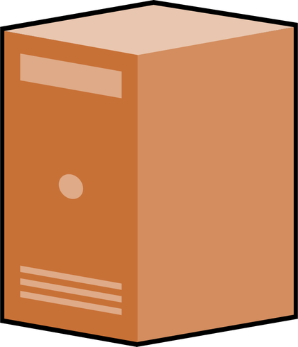 430x500 Brown Computer Box Vector Clip Art Public Domain Vectors