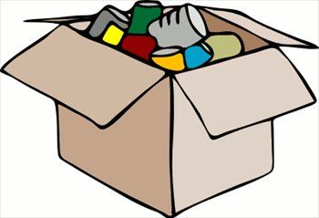350x239 Fancy Cardboard Box Clipart