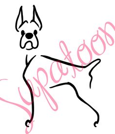 236x274 Boxer W Natural Ears Decal By Supatoon On Etsy Supatoon
