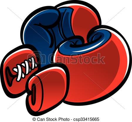 450x417 The Pair Of Red And Blue Boxing Gloves Clip Art Vector