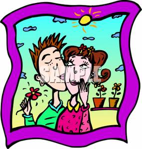 285x300 Boy Kissing A Girl On The Cheek