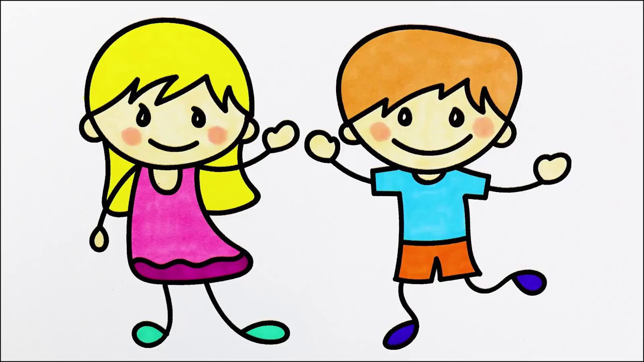 1280x720 Coloring Book Love And Kiss How To Draw Boy And Girl Art