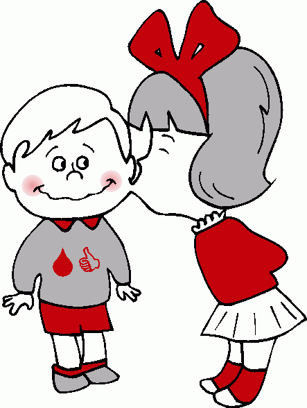 443x588 Girl Kissing Boy Clipart