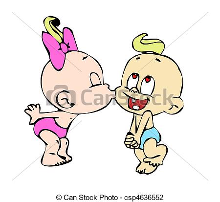 450x413 Babies Kissing Clipart