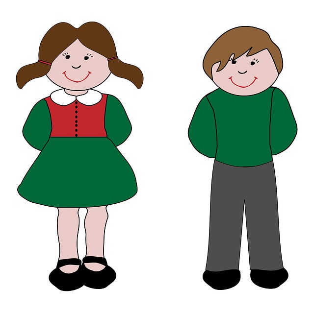 640x639 Boy And Girl Clipart