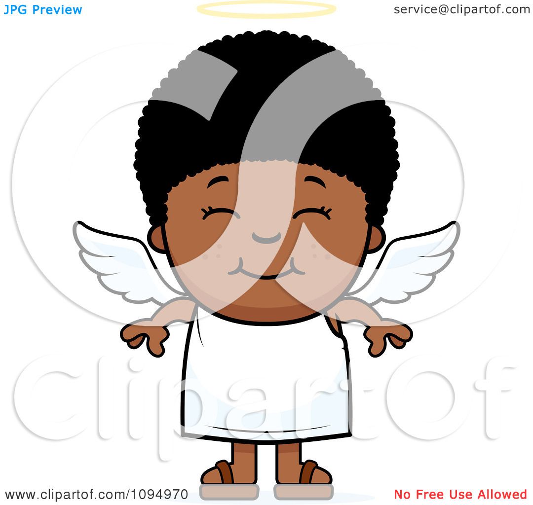 1080x1024 Clipart Smiling Black Angel Boy