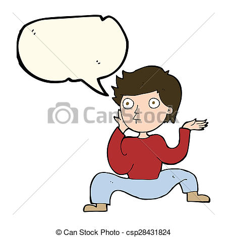 450x470 Cartoon Boy Doing Crazy Dance With Speech Bubble Clip Art