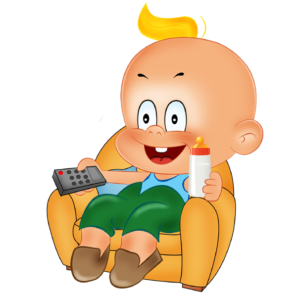 600x600 Funny Baby Boy Playing Cartoon Clipart