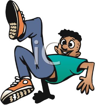 317x350 Royalty Free Clip Art Image Ethnic Boy Break Dancing