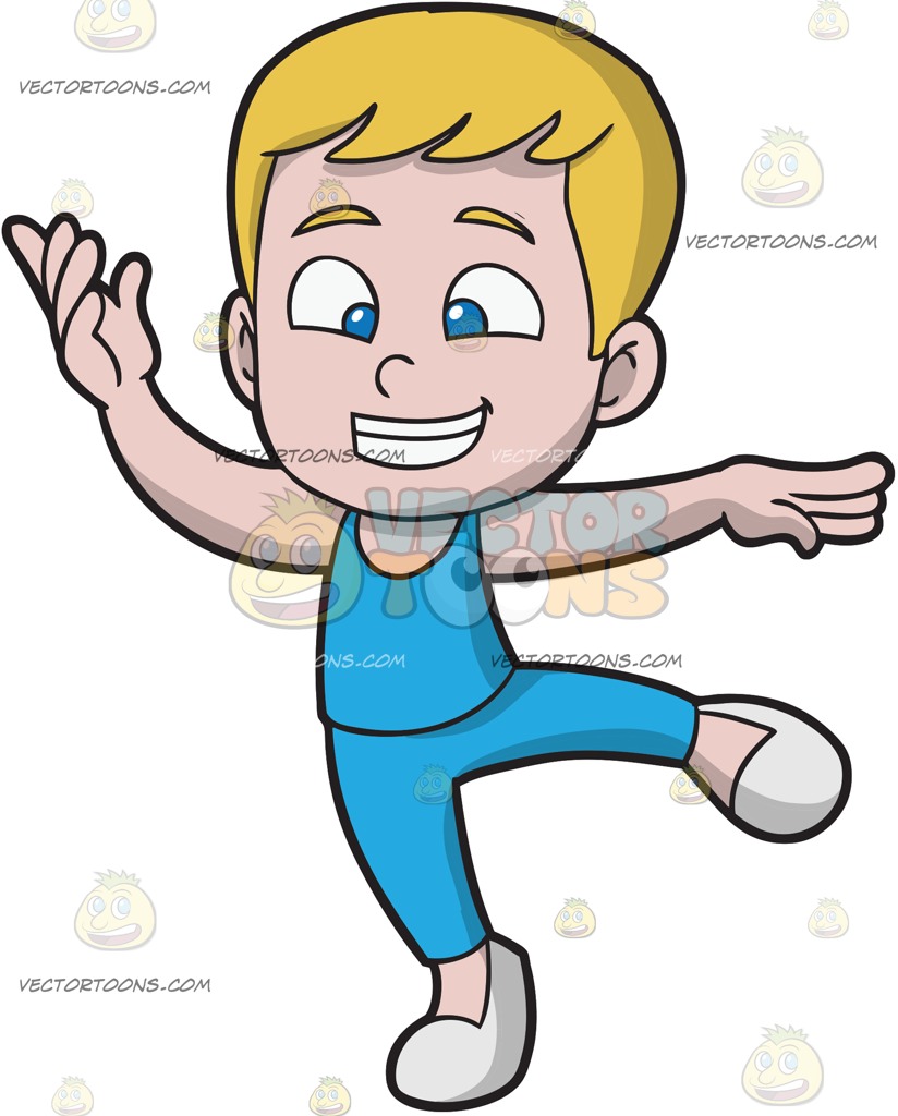 824x1024 A Happy Boy Dancing Ballet Cartoon Clipart Vector Toons