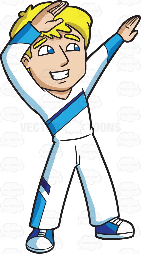 570x1024 A Male Cheer Dancer Pumping Up The Audience During A Game Cartoon