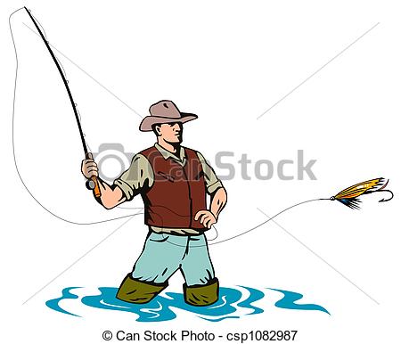 450x386 Fly Fishing Clipart