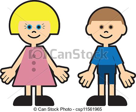 450x372 Kids Cartoon Boy And Girl Kid Cartoon Characters Clip Art Vector