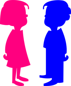 246x299 Boy Girl Color Clip Art
