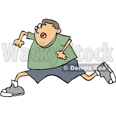 400x400 Clipart Boy Running Scared