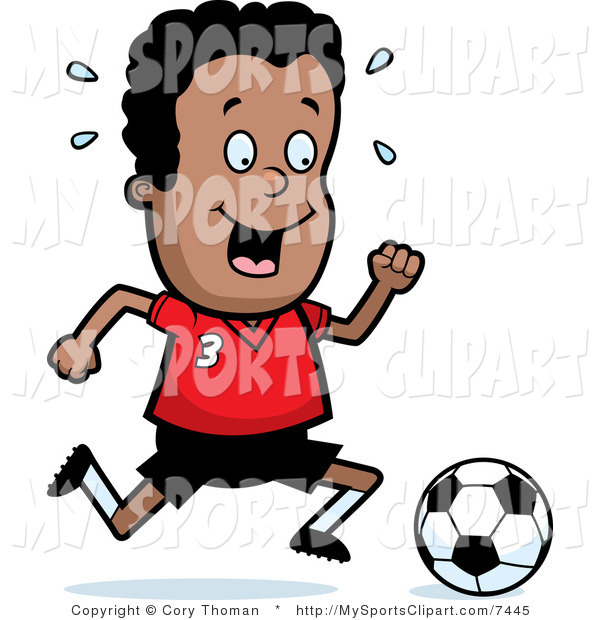 600x620 Sports Clip Art Of A Boy Running After A Ball By Cory Thoman