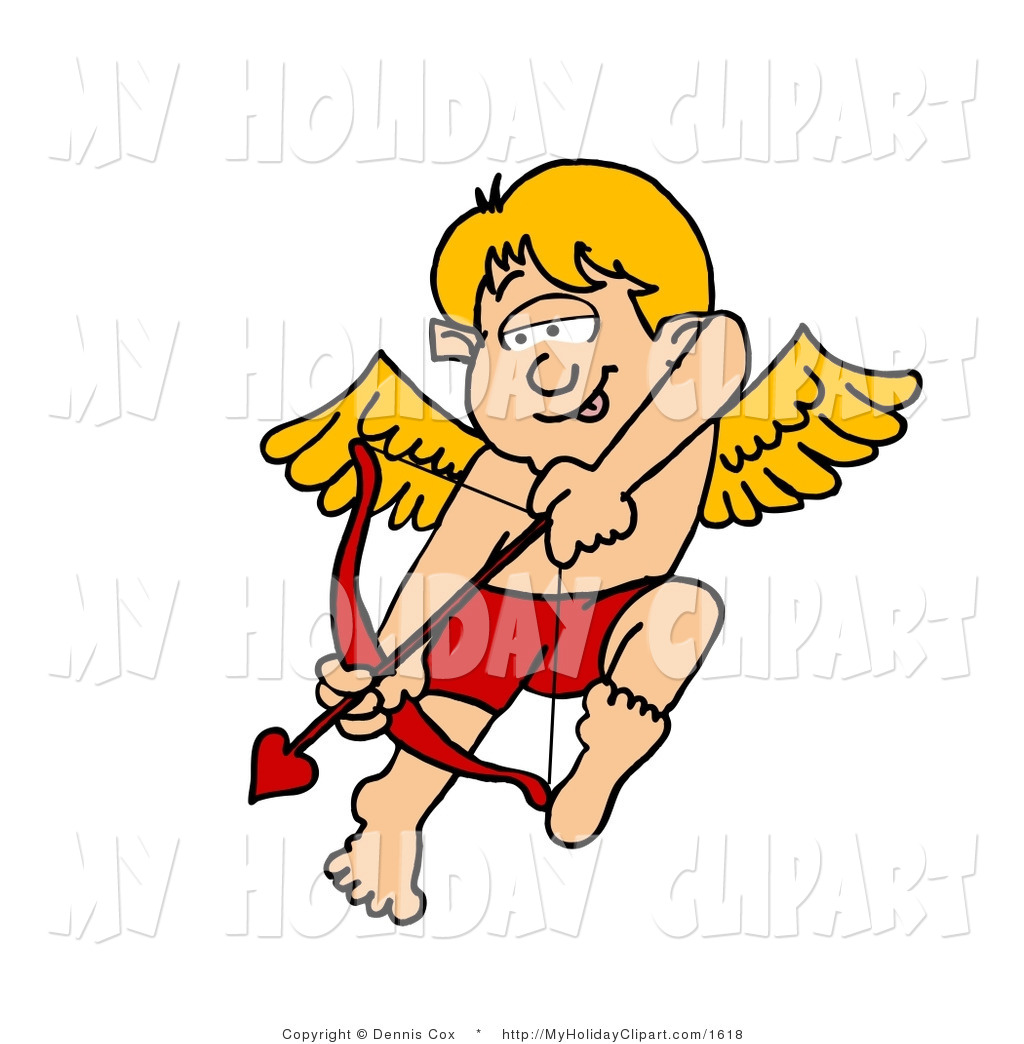 1024x1044 Clip Art Of A Valentine Cupid Boy Shooting Love Arrow From His Bow