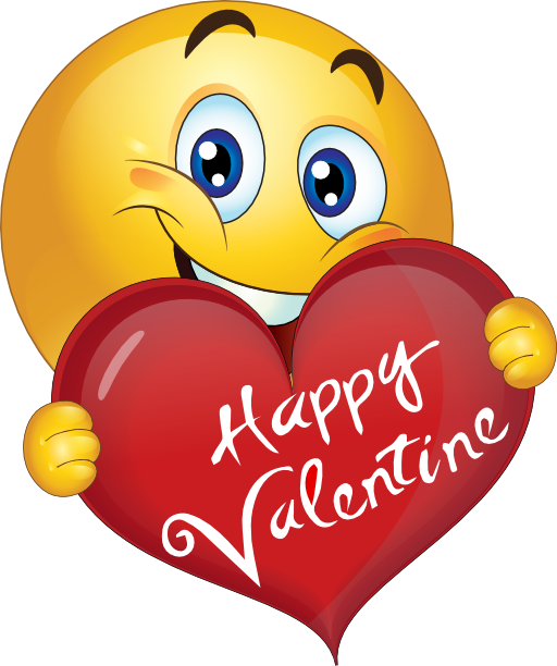 512x612 Happy Valentine Boy Smiley Emoticon Emoji Clipart
