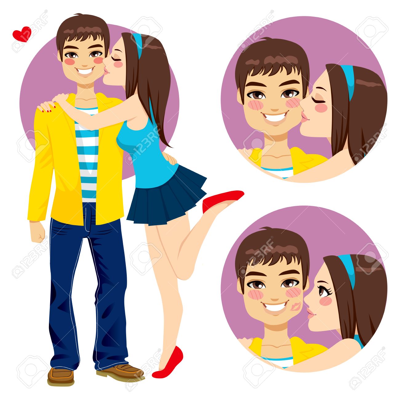 1300x1300 Couple Boyfriend Girlfriend Love Cliparts Stock Vector Art More