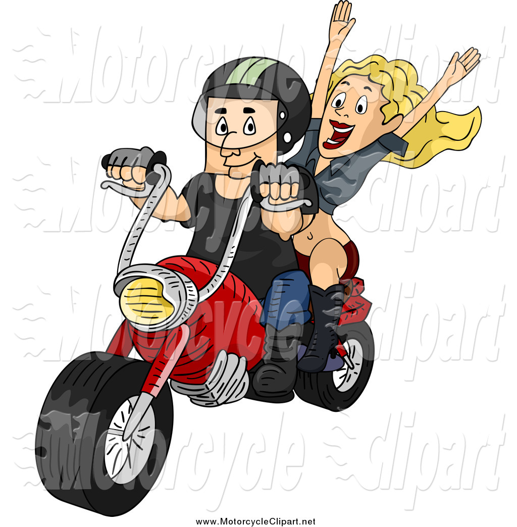 1024x1044 Transportation Clipart Of A Happy Biker Woman Riding With Her