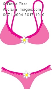 178x300 Clipart Illustration Of A Bra And Panties In Pink