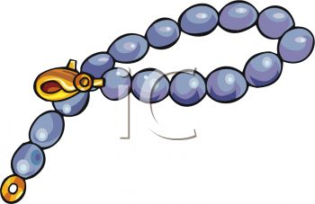 350x227 Picture Of A Blue Beaded Bracelet In A Vector Clip Art