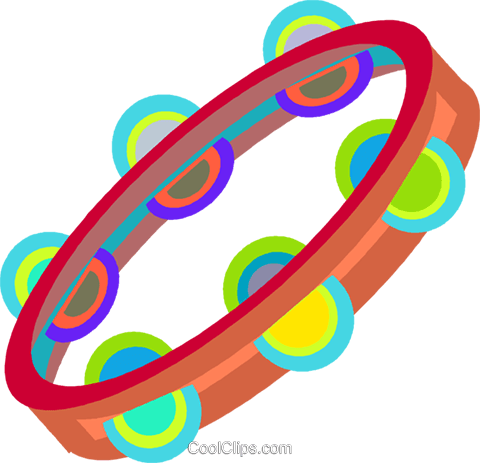 480x463 Tambourine Royalty Free Vector Clip Art Illustration Vc009173