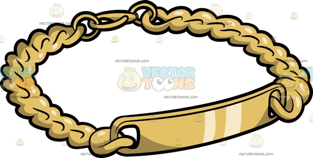 1024x519 A Classic Gold Bracelet Cartoon Clipart Vector Toons