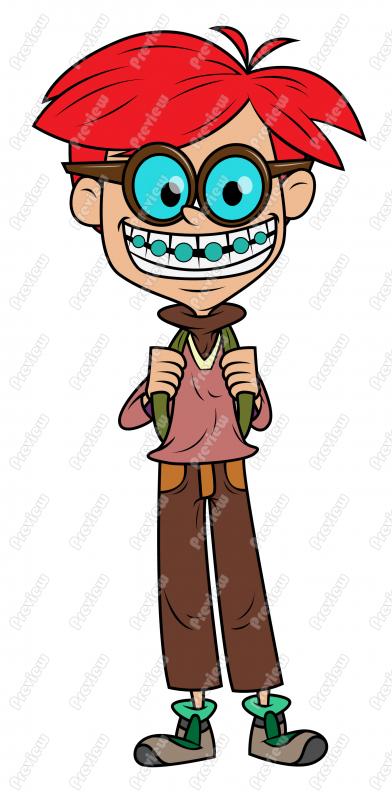392x800 Boy With Braces Clip Art