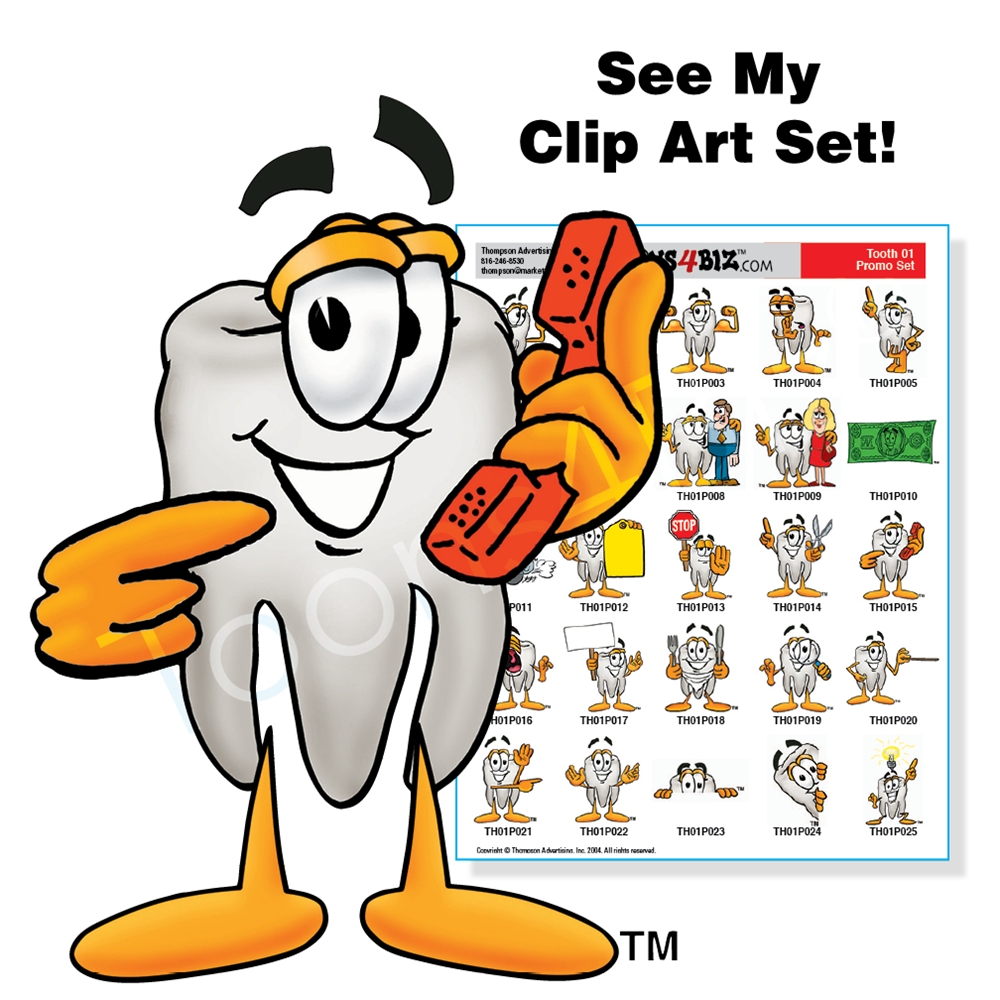 1000x1000 Tooth Mascot Clip Art