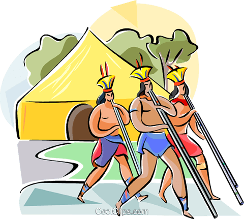 480x431 Brazil Dia Do Indio Royalty Free Vector Clip Art Illustration