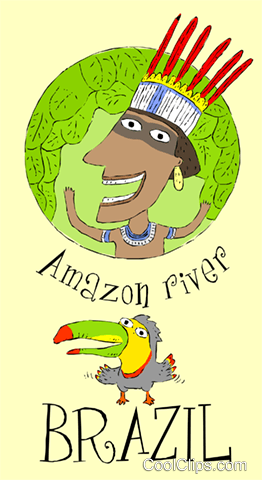 262x480 Postcard For Brazil Royalty Free Vector Clip Art Illustration