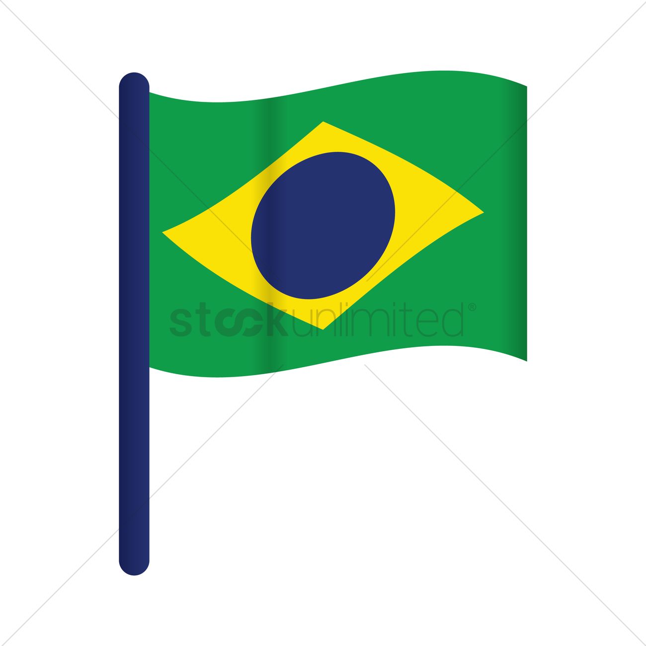 1300x1300 Brazil Flag Vector Image