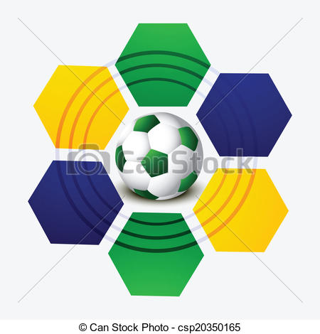 450x470 Brazil Flag Concept Soccer Colorful Creative Design Clip Art