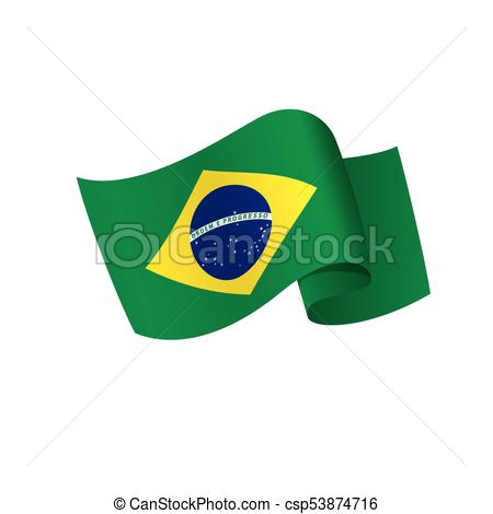 450x470 Brazil Flag, Vector Illustration On A White Background Vector Clip
