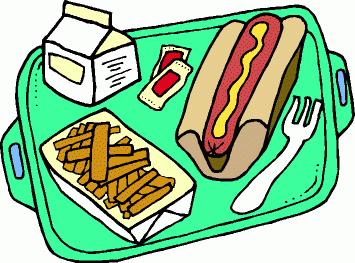 355x263 Tray Of Food Clipart