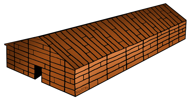 648x334 Architecture Clip Art By Phillip Martin, Plank House