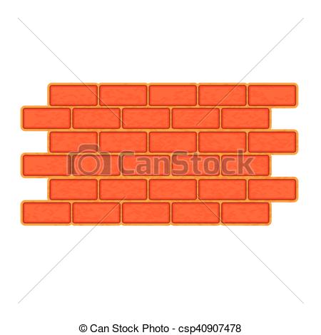 450x470 Brick Wall Icon, Flat Style. Brick Wall Icon. Flat Vectors