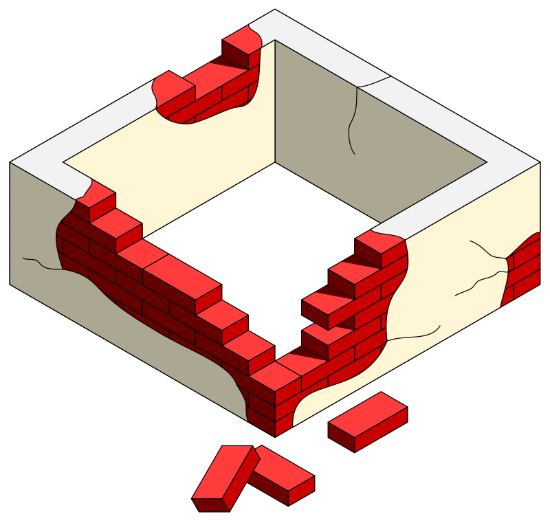 800x758 Free Clipart Damaged Brick Wall Jarda