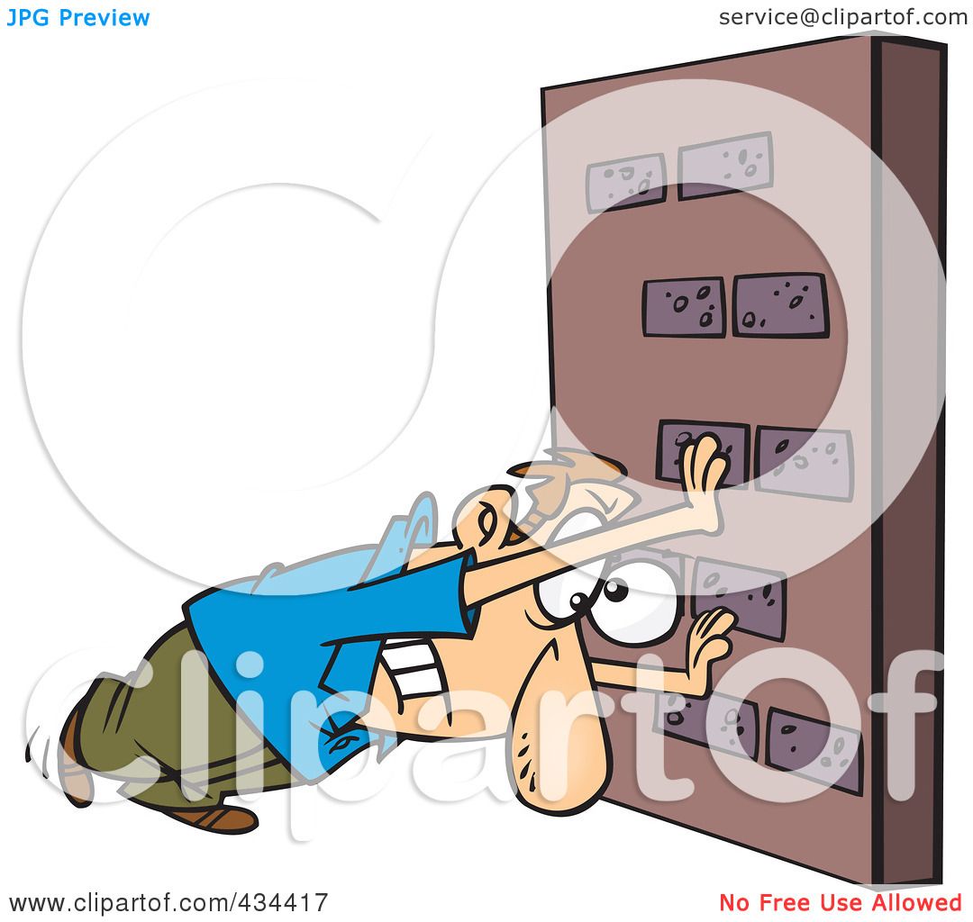 1080x1024 Royalty Free (Rf) Clipart Illustration Of Man Pushinggainst