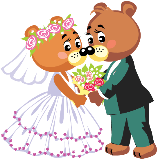 544x548 Image Of Bride And Groom Clipart