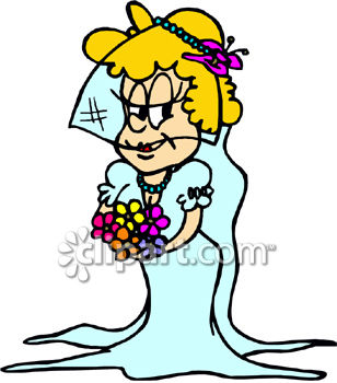 308x350 Blushing Bride Clipart