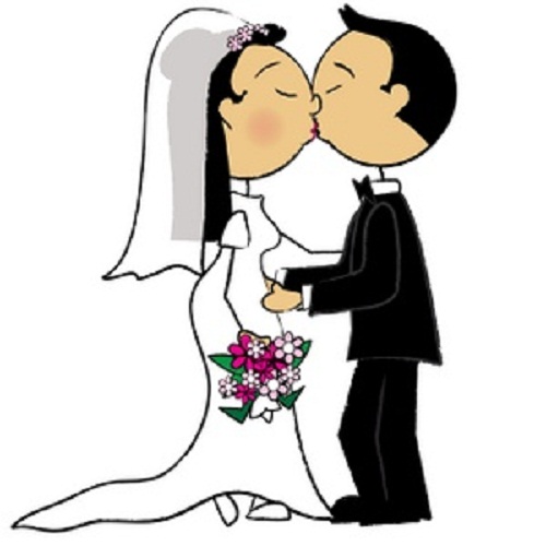 500x500 Bride And Groom Clipart Clipartmonk